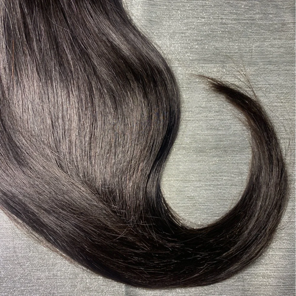 Natural Black Double Weft Clip In Remy Extensions 100% Human Hair #1B  8Pcs 120g